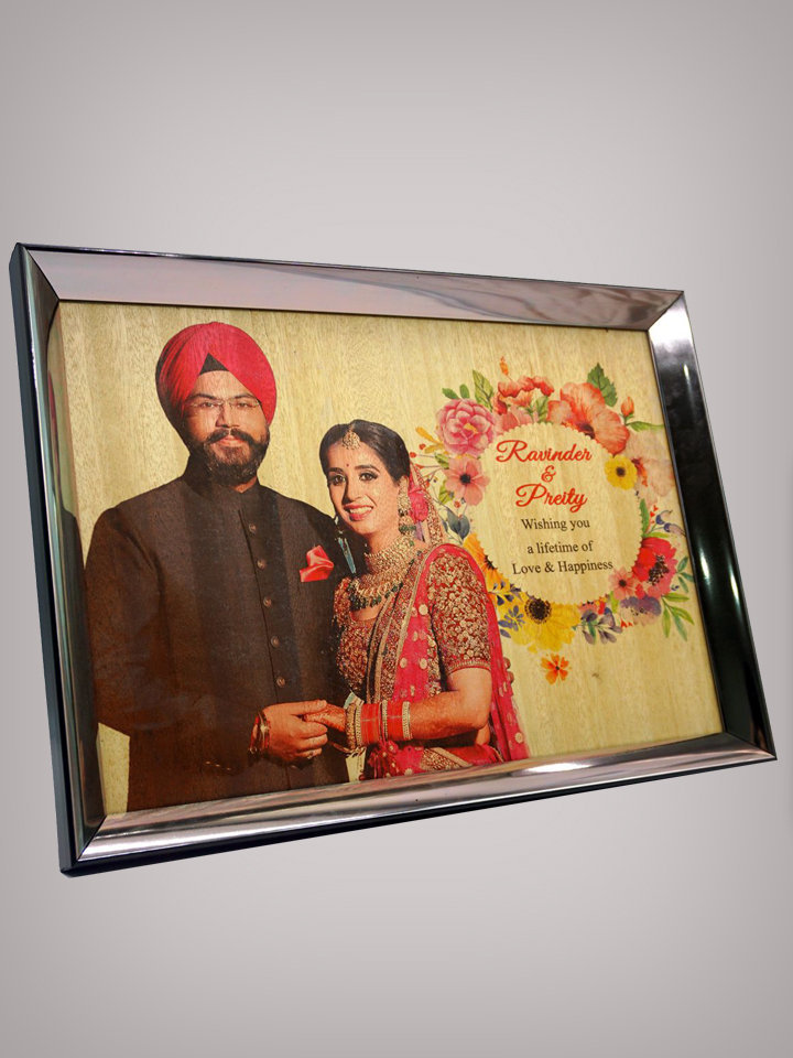Multicoloured Printed Wooden Photo Frame PWPF A3
