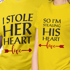 Stole Hearts Couple T-Shirts