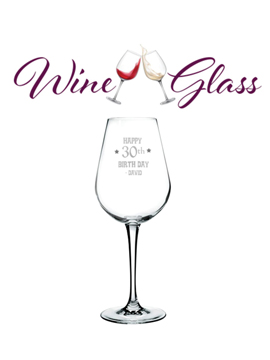 Personalised Sand Carved Wine Glass Big