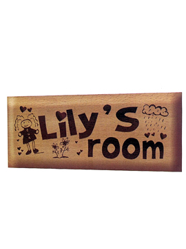 Personalised Laser Engrave Wooden Name Plate (1039SM)